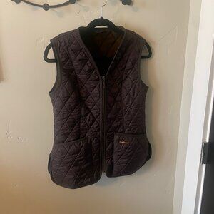 Brown Barbour Quilted Vest Size 6
